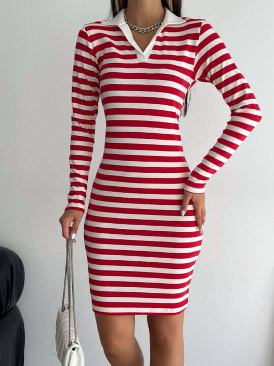 Striped Long Sleeve Dress