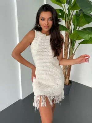 Sleeveless Tassel Skirt Knitwear Dress