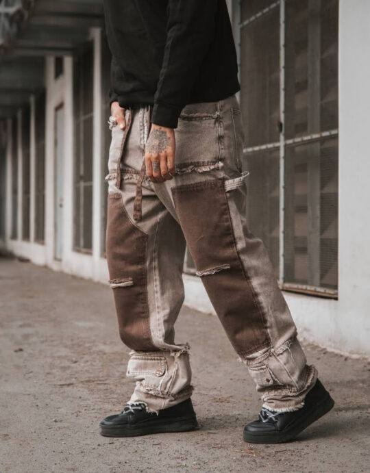 Men's High Quality Designer Baggy Jeans Trounsers