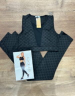 Women's Workout Set  2 Piece Seamless Ribbed Crop Tank High Waist Leggings Yoga Outfit
