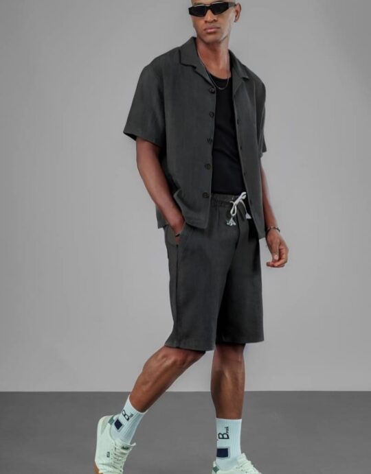 Premium Quality Short Sleeve Linen Shirt Set