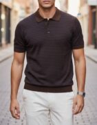Polo Neck Tricot T-Shirt